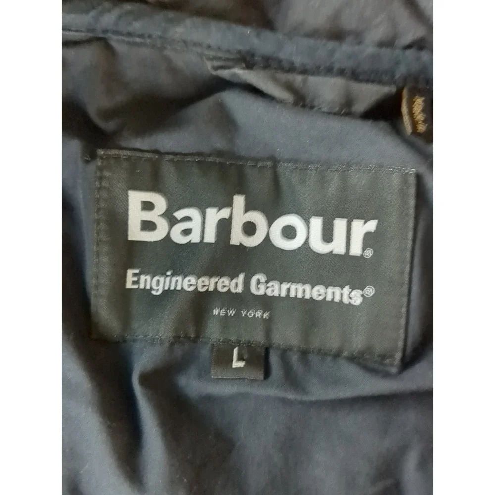 Barbour Engineered Garments Washed Warby Anorak Jacket‎ Pullover Sz Large Black